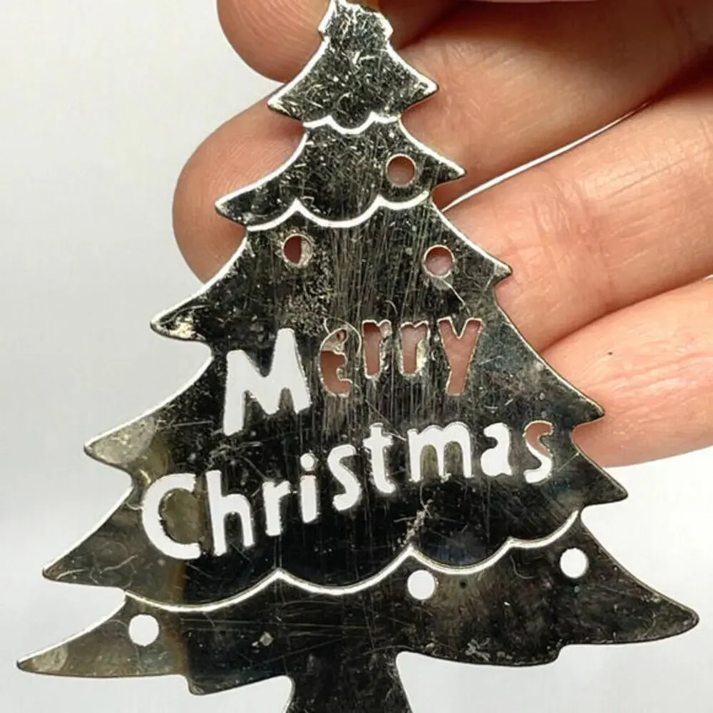 Snowflake Tree Bell Brass Christmas Ornaments LOT‎ of 3 Vintage